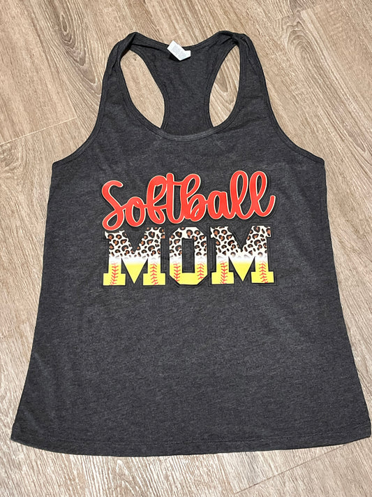 Softball Mom leopard