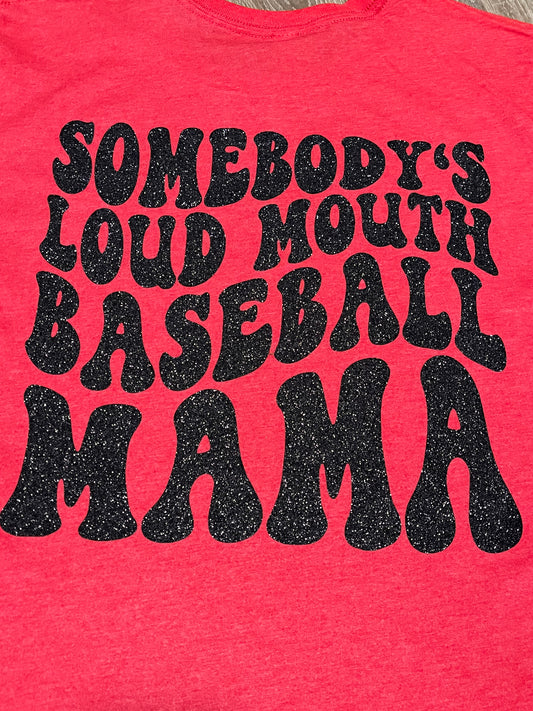 Glitter Loud baseball mom